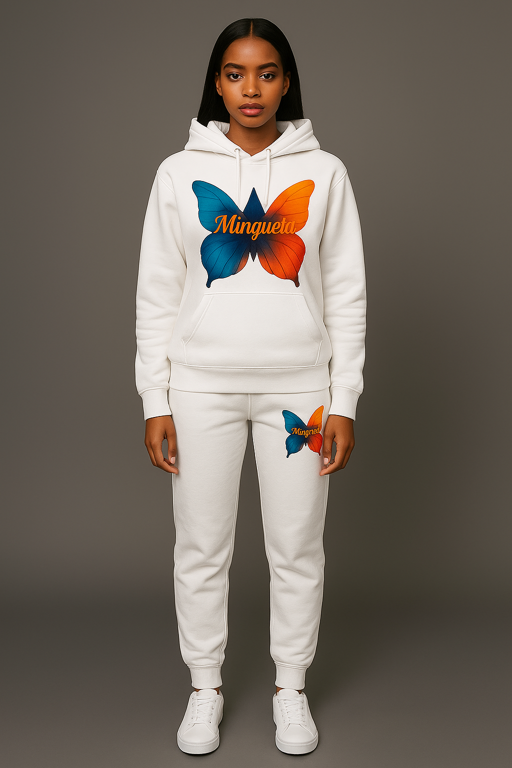 Minqueta Essentials Tracksuit – Black, Grey & White Collection for women