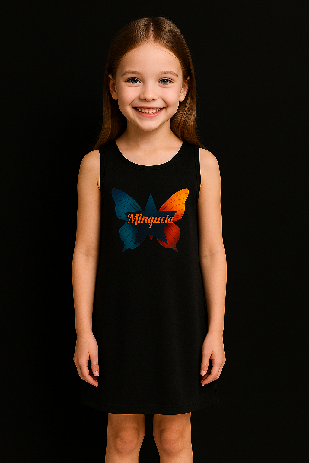 Minqueta Black Butterfly Dress – Kids Edition