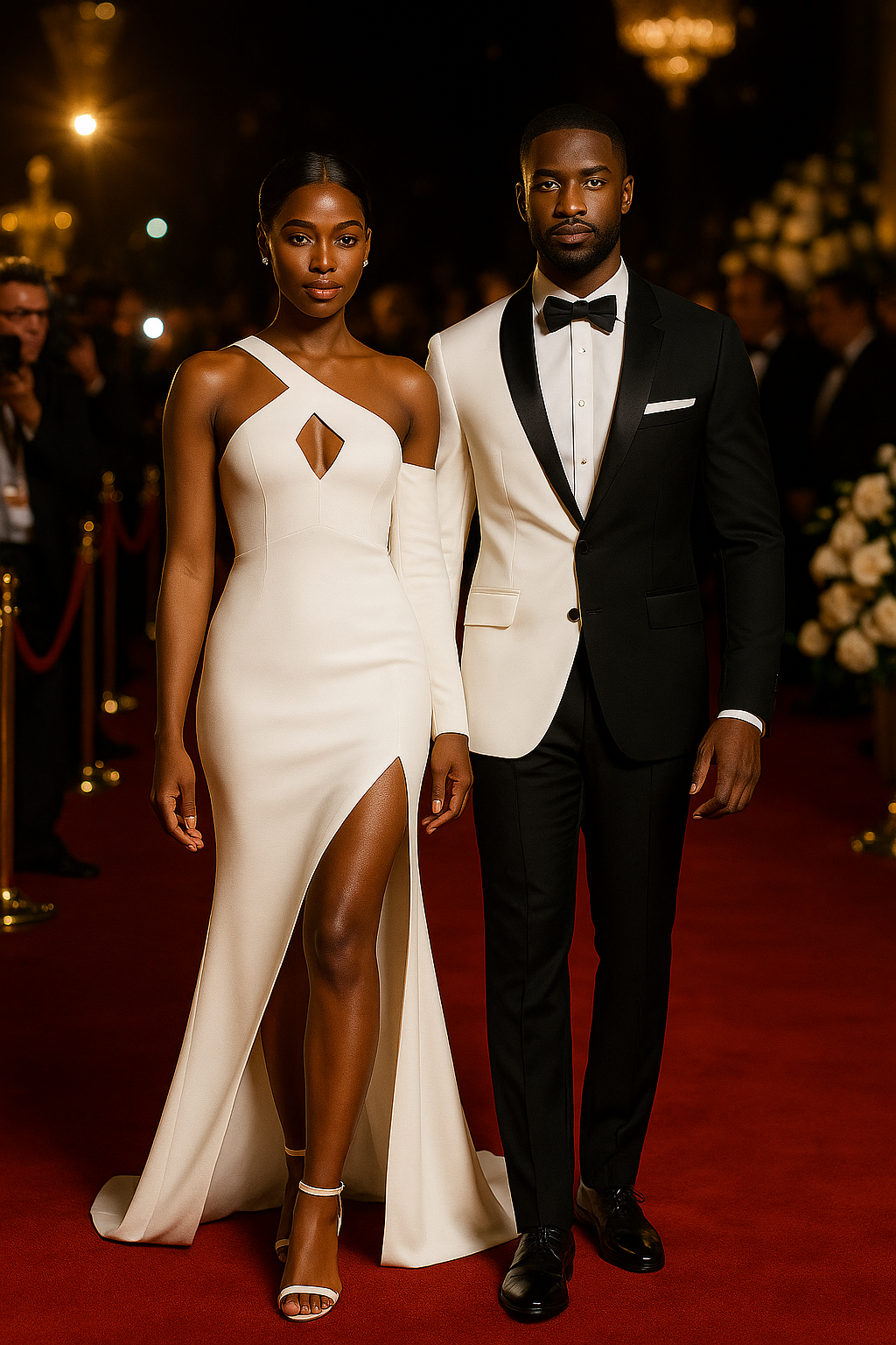 The Whisper Slit Dress – White